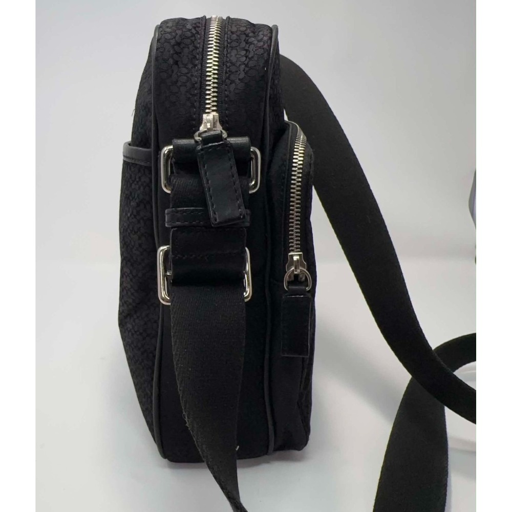 Coach E35-5058 Black Signature Jacquard Flight Bag Crossbody Messenger Y2K - Picture 11 of 15